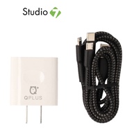 ชุดชาร์จอเนกประสงค์ QPLUS Wall Charger 2.1A 2USB A + 3in1 USB Cable (Micro / Type C / Lightning) by Studio7