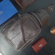 Genuine leather men's Waist bag genuine leather men's backpack/ T 6818