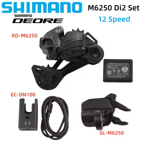 SHIMANO DEORE M6250 Di2 Set RD-M6250 Rear Derailleur With Battery SL-M6250 Shift Lever EC-DN100 Char