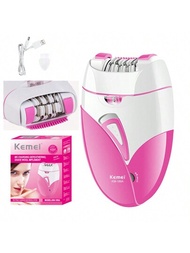 Kemei品牌km-189a女士電動脫毛機,從毛髮根部除去女性的毛髮刮刀,不傷痛的剃刀,用於身體腋下腿部比基尼私密部位除毛清潔機