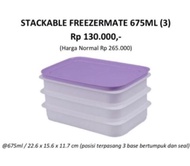 promo Tupperware Stackable Freezermate (3) Toples Freezer Tupperware