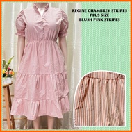 ❖ ┳ ☪ Regine Maxi Dress Chambrey cloth with Raffle Collar