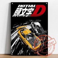 Initial D Metal Poster Tv Shows Movie Game Anime Tin Sign Wall Art Decor NZ153
