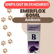 EMERFLOX Enrofloxacin Antibiotics Oral Suspension for Cats & Dogs 60ml with free 1cc syringe TW