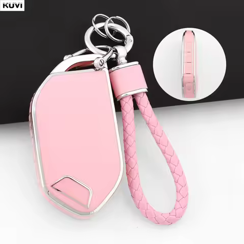 Fashion TPU Car Key Fob Case Cover Chain For Kia Sorento EV3 EV5 EV6 EV9 K3 K4 K5 Sportage Telluride