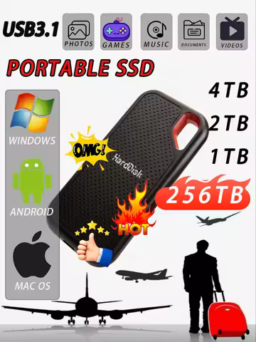 new 8TB/16TB High-Speed ​​SSD Portable SSD High Capacity SSD for Laptop/PC/Mobile Phone/Mac