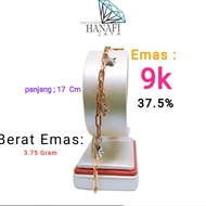 Gelang tangan fansi Emas 9k/37.5% rose gold SL