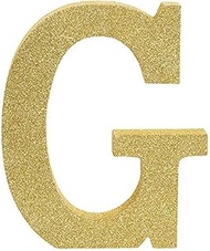 Stunning Gold Glitter MDF Letter "G" - 8.86" x 7.25" (1 Pc.) - Premium Quality & Durable Material - 