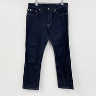 EDWIN 牛仔褲/牛仔褲，拉鍊門襟，靛藍色，尺寸 W31，古著。