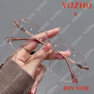 (YUZHU) Anti Radiation Glasses Women Men Square Replaceable Lenses Eyeglasses
