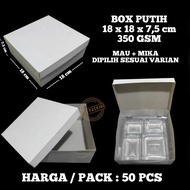 Kotak Box Nasi  18 x 18 MITRAKU POLOS  350GSM / Dus Nasi Kotak Uk 18 x 18 ISI 50PCS