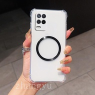 เคสสำหรับ Realme RMX3085 RMX3081 RMX3151 RMX3286 RMX3241 RMX3521เคสโทรศัพท์แม่เหล็กใสสี่มุมกันกระแทก
