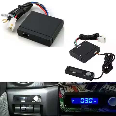 For Universal Car HKS Style Turbo Timer Delay Shutdown Controller Red Blue White LED Light Glow Turb