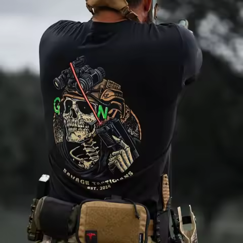 Goon Outdoor Sports Tough Guy Military Tactical Casual T-shirt Luxury Brand Men's and Women's Top