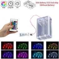 1pc 3.28~49.21FT 3aa Battery Pack Power Supply (Without Battery) 5V RGB LED Remote Control Strip Lig