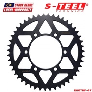 S-TEEL Rear Spocket 525 - 47T / Motorcycle for TRIUMPH DAYTONA / DAYTONA R / STREET TRIPLE / STREET 