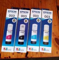 1set tinta botol printer Epson original 003 L1110 L3100 L3110