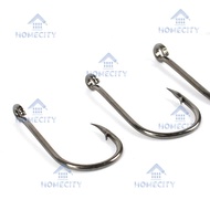 (Dikirim Dari Jakarta) 100/500 Buah/Kotak Umpan Pancing Baja Antikarat Kait Lingkaran Jig Memancing