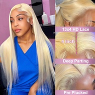 Myecool 30 Inch 613 Lace Front Wig Human Hair 13x4 Straight 613 HD Lace Frontal Wig Human Hair Pre P