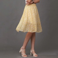 Yellow floral skirt