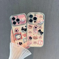 Cute Hello Kitty Suitable for Apple 16PROMAX Phone Case 1PRO13/12 All-Inclusive 1 Window xs/1P Soft 