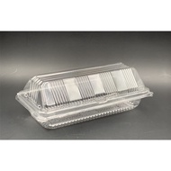OPS-153 - BENXON Plastic Tray with Lock [ 50pcs± ] Bakery Disposable Clear Food Box - Hot Dog Box - 