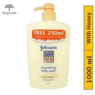 Johnson's Johnson pH 5.5 Soap Free Honey Nourishing Shower Body Wash 1000ML