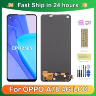 For OPPO 6.43A78 4G For AMOLED A78 4G CPH2565 LCD Display Touch Screen Digitizer Assembly Replacemen