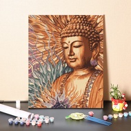 Godz J2 K2 by Number painting diy Filling Zen Living Room Hand-Filling Chinese Style Buddha Statue C