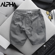 Quần short nam kaki thun cao cấp mẫu trơn dễ phối GEN ALPHA quần short kaki dây rút lưng thun GEN452