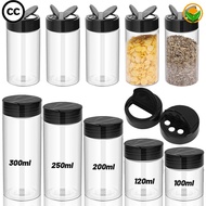 CC 100/120/200/250/300ML Clear Plastic Butterfly Lid Kitchen Seasoning Storing Box - Large Capacity 