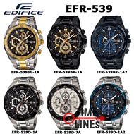 CASIO Edifice รุ่น EFR-539BK EFR-539D ของแท้ 100% ตัวเรือน Stainless Chronograph นาฬิกาผู้ชาย  พร้อมกล่องและประกัน CMG 1 ปี EFR-539 EFR539 EFR-539BK-1A EFR-539D-7A EFR-539D-1A2 EFR-539SG-1A