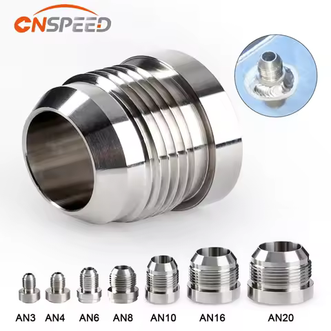 1PCS AN6 AN8 AN10 AN12 AN16 AN20 Male Billet Stainless Steel Straight Male Weld Fitting Adapter Weld