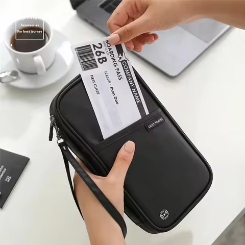 Travel Wallet for Family Passport Holder Waterproof Passport Wallet Organizer Travel Accessories Cov