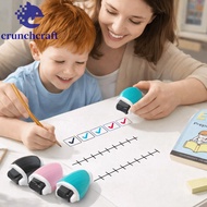 CRUNCHCRAFT​ Teaching Seal, Double Line Grid English Case Roller Stamp, Diy Stamp Equal Equation Num