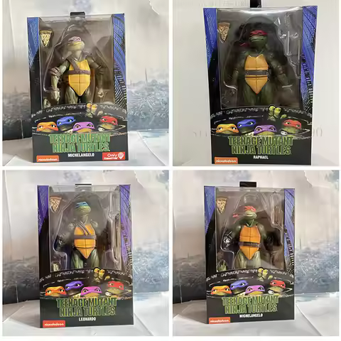 1990 película NECA Mutant Ninja Turtles figura de acción Raphael Donatello Michelangelo Leonardo tri