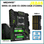 JRBAS เมนบอร์ด X99คอมโบ LGA 2011-3 Xeon E5 2698 V3ชุด CPU DDR4แรม4*16G = 64GB หน่วยความจำ2133MHz หน่