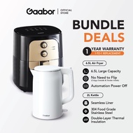 【Bundle Sales】Gaabor 6.5L Air Fryer AF65M-BK01A + 2L Kettle Smart Temperature EK20M-WH01A