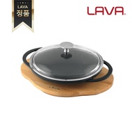 [Genuine] Lava cast-iron Turkish wok 20cm black wooden stand included