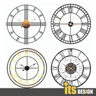🌻Jam Dinding Besar Hiasan Retro Vintaj Jam Dinding Besi 40cm 50cm 60cm Classic Iron Clock 挂钟 壁钟