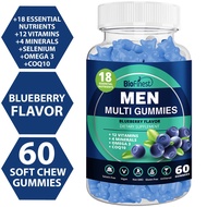 Biofinest Men MultiVitamins Gummy Supplement - 18 Minerals Vitamin A B C D E Zinc Selenium Omega 3 C