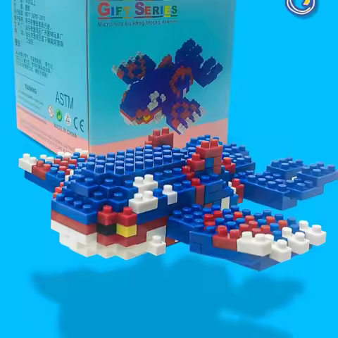 Pokemon Small Blocks Nanoblock Charizard Kyogre Groudon Rayquaza Model Education Graphics for Kids B