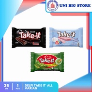 Delfi Take It TakeIt 4 Fingers Dark Chocolate Green Tea Yogurt Berry 35 gr RETAIL 1 PCS