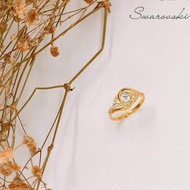 Cincin 916 Batu Swarovski/22k Ring Swarovski Stone/Cincin/Ring