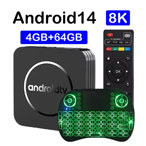 Smart TV Box Q11 Android 14 8K Ultra HD Allwinner H3 Support 2.4G Wifi HDR10 Ram 2GB 4GB Rom 32GB 64