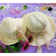 Mother and baby straw hat Set - crafts GIVE A ADORABLE GIFT FOR MOTHER AND BABY