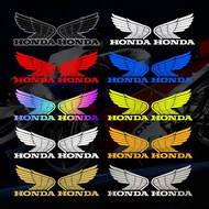 For HONDA Click 125i 150i XRM V2 VarioTMX 125 155 Wave Beat 1 Pair Honda Wing Reflective Motorcycle Logo Emblem Sticker Decor Motor Bike Scooter Body Helmet Decal Accessories