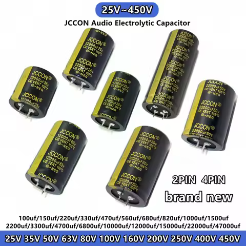 2PCS JCCON 25V 35V 63V 80V 100V 200 250 400V 450V 3300 470 6800 560 820 10000UF 15000 22000 47000UF 