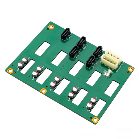 5 Bay SATA Backplane 6Gbps HDD SSD Expansion Board 2.5/3.5 Inch Hard Drive Extension Card for PC Ser