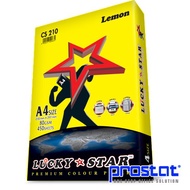A4 80GM LUCKY STAR COLOUR PAPER 210-LEMON -450'SHEET